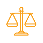 Icon of legal scales