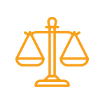 Icon of legal scales