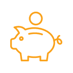 Icon of a piggy bank