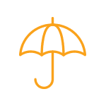 Icon of an umbrella